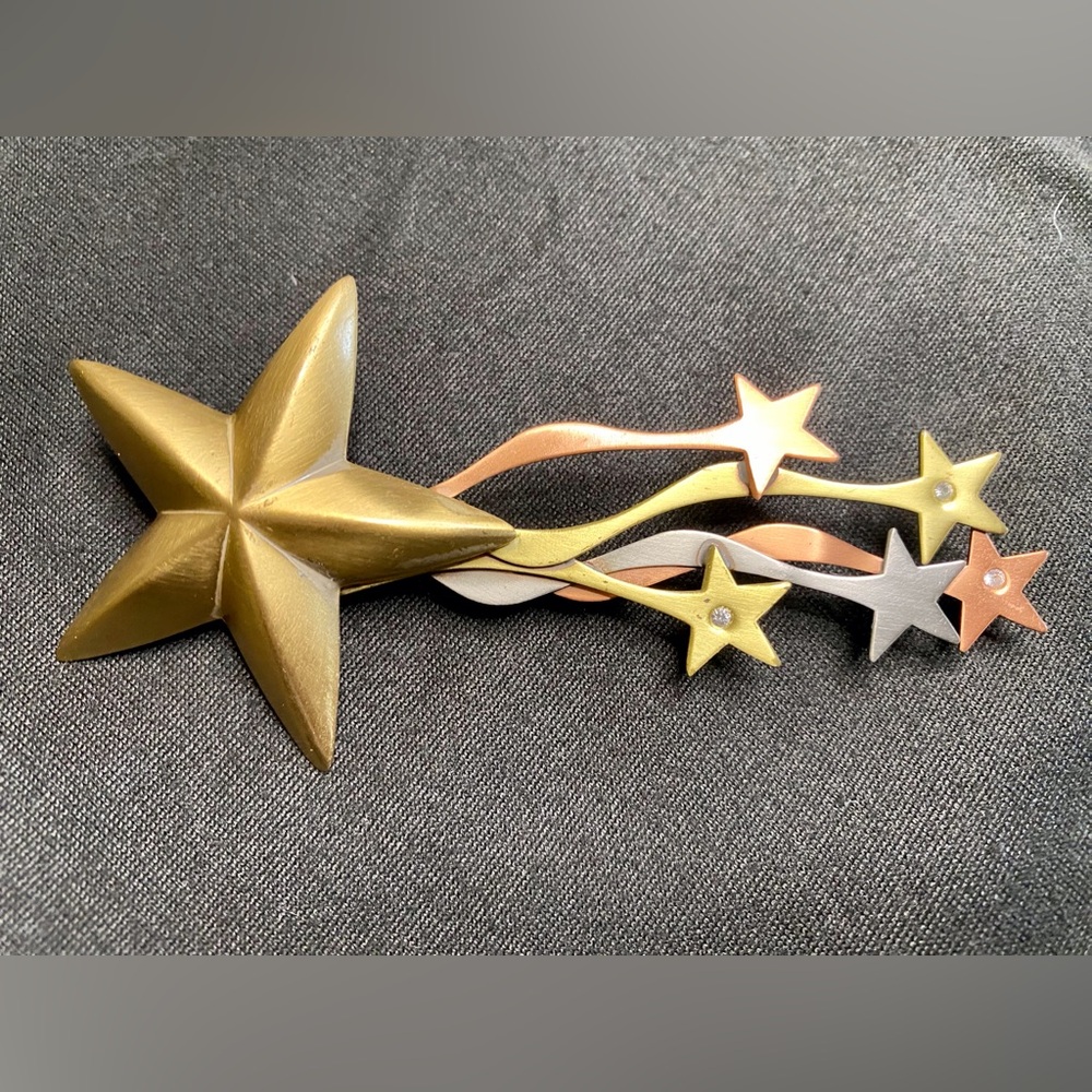 HANDCRAFTED SHOOTING STAR PIN BROOCH